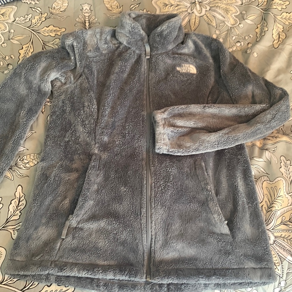 The North Face fuzzy jacket, size 14-16